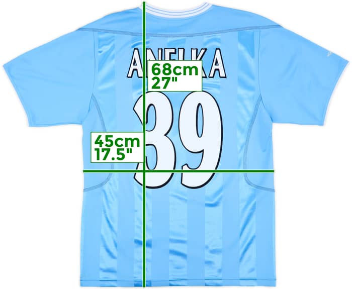 2003-04 Manchester City Home Shirt Anelka #39 - 6/10 - (S)
