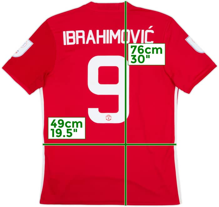 2016-17 Manchester United Home Shirt Ibrahimovic #9 - 5/10 - (M)