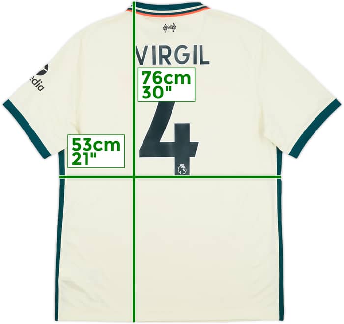 2021-22 Liverpool Away Shirt Virgil #4 (L)