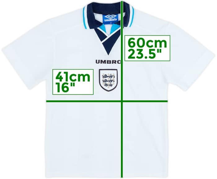 1995-97 England Home Shirt - 8/10 - (L.Boys)