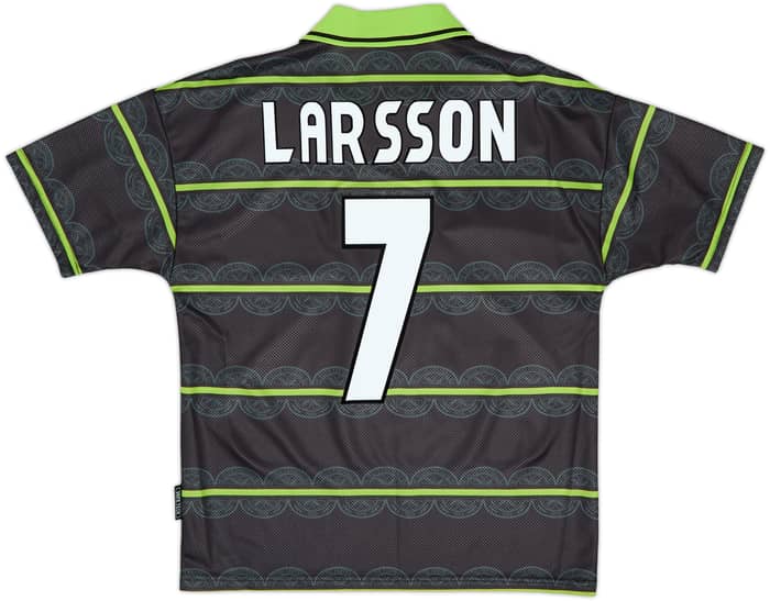 1998-99 Celtic Away Shirt Larsson #7 - 10/10 - (XL.Boys)