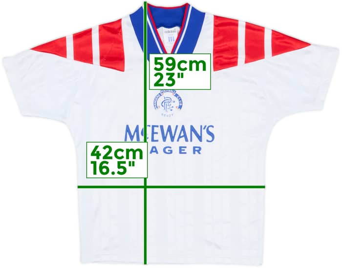 1992-93 Rangers Away Shirt - 8/10 - (M.Boys)