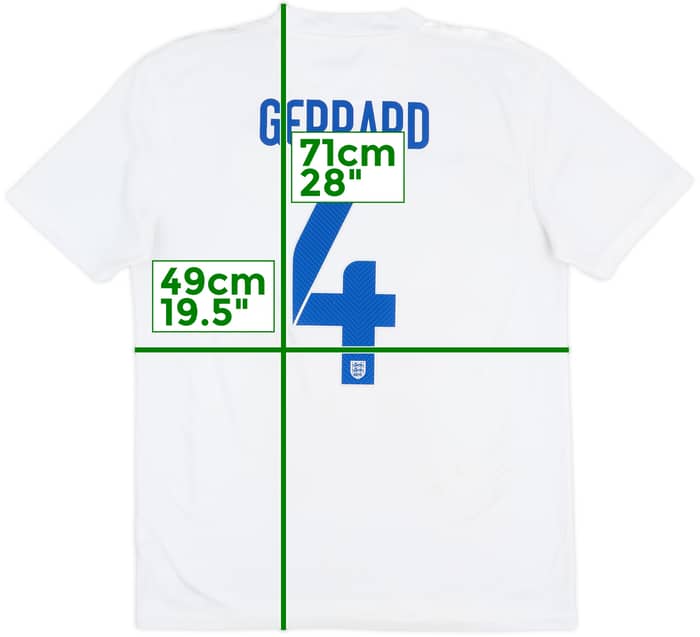 2014-15 England Home Shirt Gerrard #4 - 6/10 - (M)