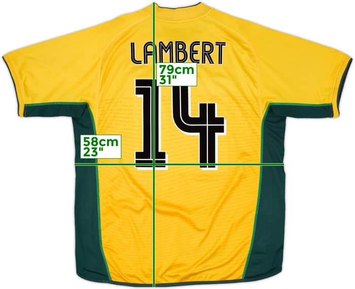 2002-03 Celtic Away Shirt Lambert #14 - 6/10 - (XL)