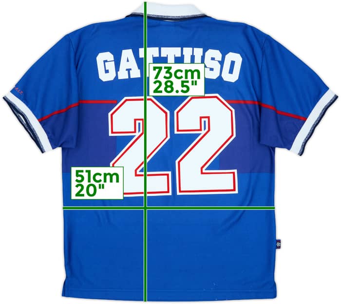 1997-99 Rangers Home Shirt Gattuso #22 - 8/10 - (M)