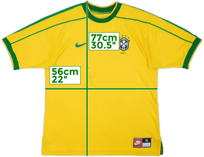 1998-00 Brazil Home Shirt - 3/10 - (L)