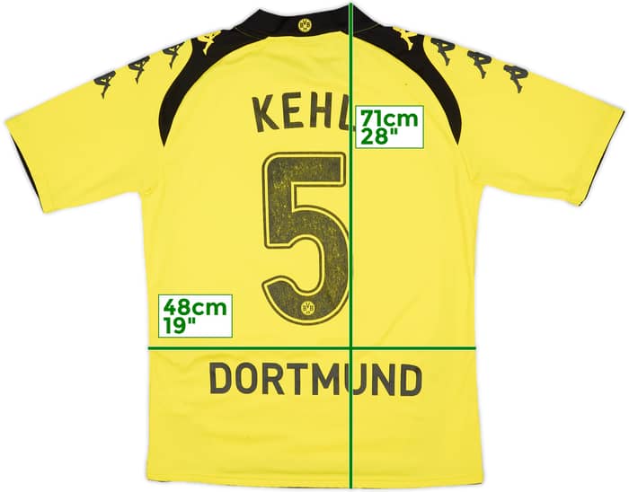 2009-10 Borussia Dortmund Home Shirt Kehl #5 - 6/10 - (M)