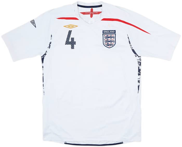 2007-09 England Home Shirt Gerrard #4 - 4/10 - (L)