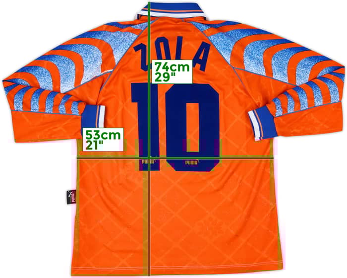 1995-96 Parma Fourth L/S Shirt Zola #10 - 6/10 - (M)