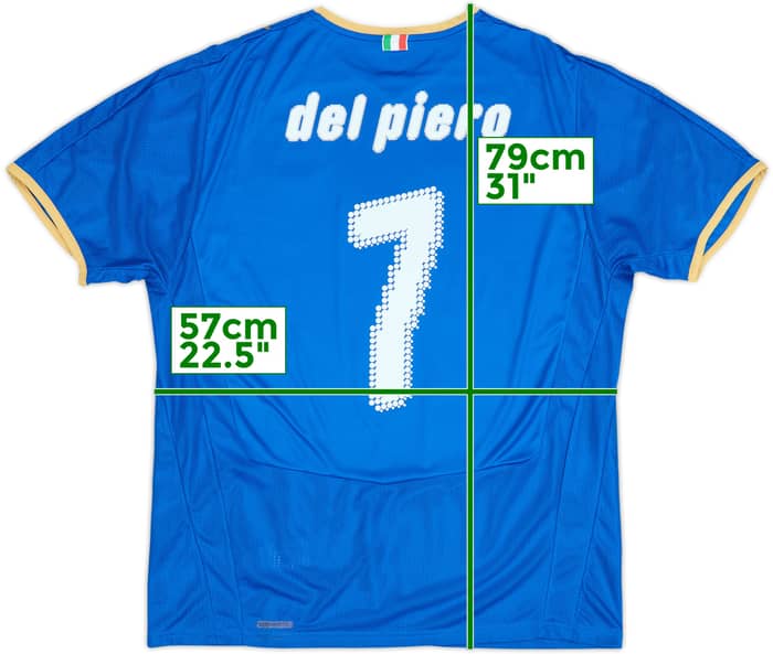 2007-08 Italy Home Shirt Del Piero #7 - 5/10 - (XL)