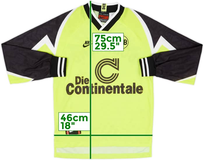 1995-96 Borussia Dortmund Home L/S Shirt - 9/10 - (XS)