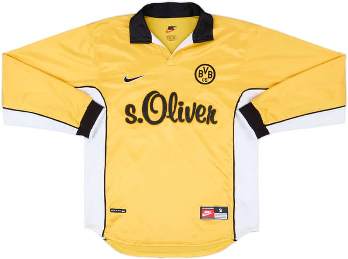 1998-00 Borussia Dortmund Home L/S Shirt - 5/10 - (S)