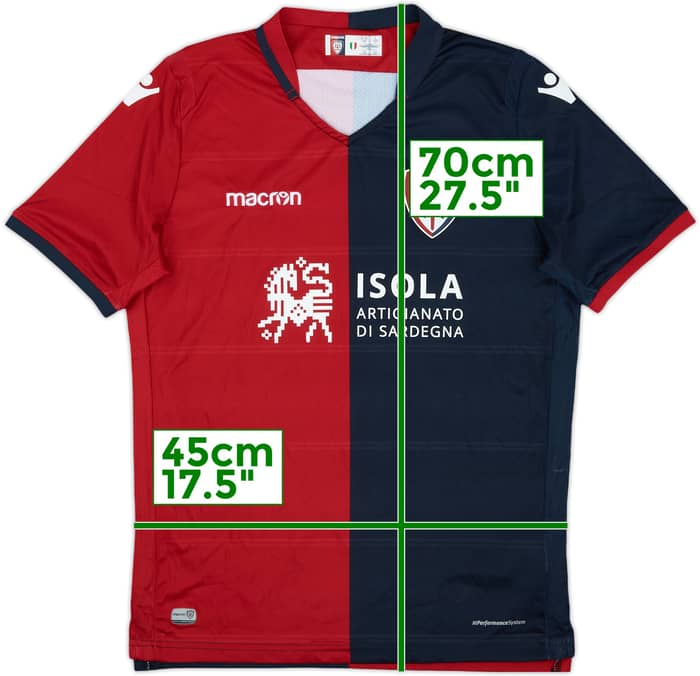 2018-19 Cagliari Home Shirt - 8/10 - (XL.Boys)