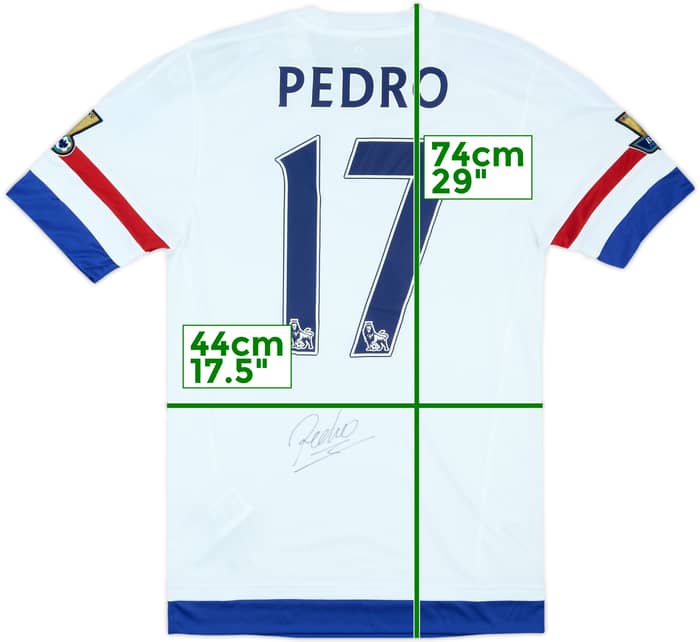 2015-16 Chelsea Player Issue Signed Away Shirt Pedro #17
