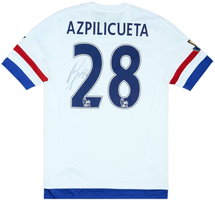 2015-16 Chelsea Player Issue Signed Away Shirt Azpilicueta #28 (M/L)