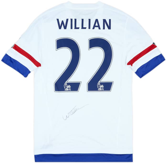 2015-16 Chelsea Player Issue Signed Away Shirt Willian #22