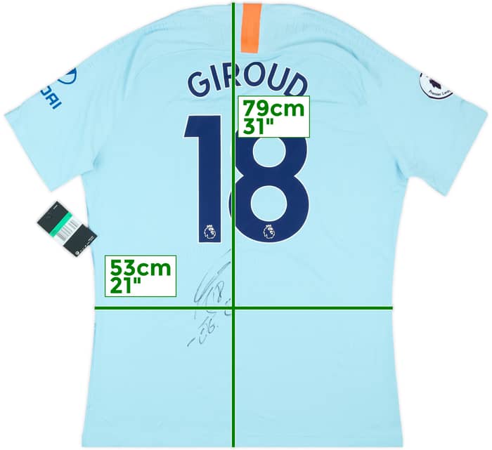 2018-19 Chelsea Player Issue Signed Third Shirt Giroud #18