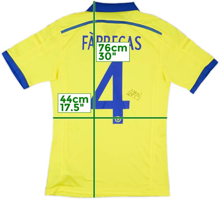 2014-15 Chelsea Player Issue Signed Away Shirt Fabregas #4