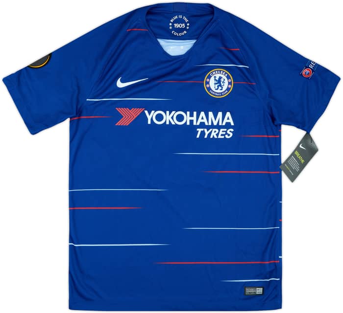 2018-19 Chelsea Signed Europa League Home Shirt Giroud #18