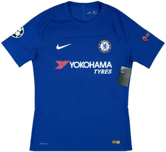2017-18 Chelsea Player Issue Signed Champions League Home Shirt Morata #9