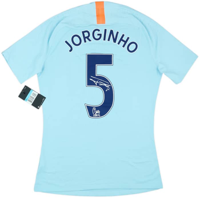 2018-19 Chelsea Player Issue Signed Third Shirt Jorginho #5