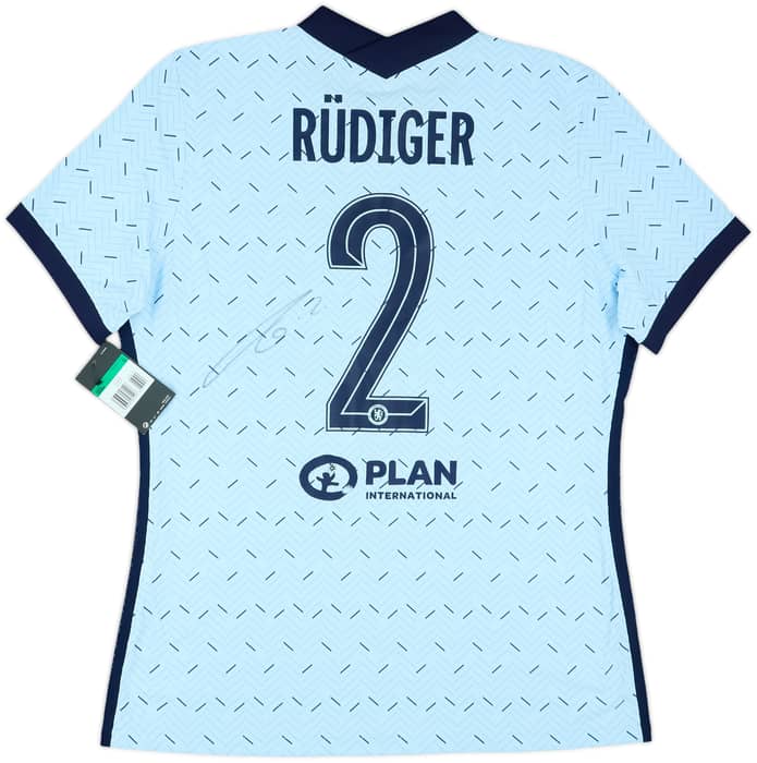 2020-21 Chelsea Player Issue Signed Away Shirt Rudiger #2 (XL)