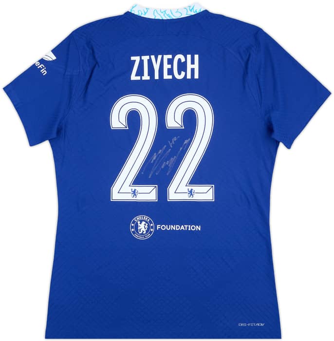 2022-23 Chelsea Player Issue Signed Home Shirt Ziyech #22 - 8/10 - (XL)