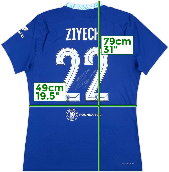 2022-23 Chelsea Player Issue Signed Home Shirt Ziyech #22 - 8/10 - (XL)