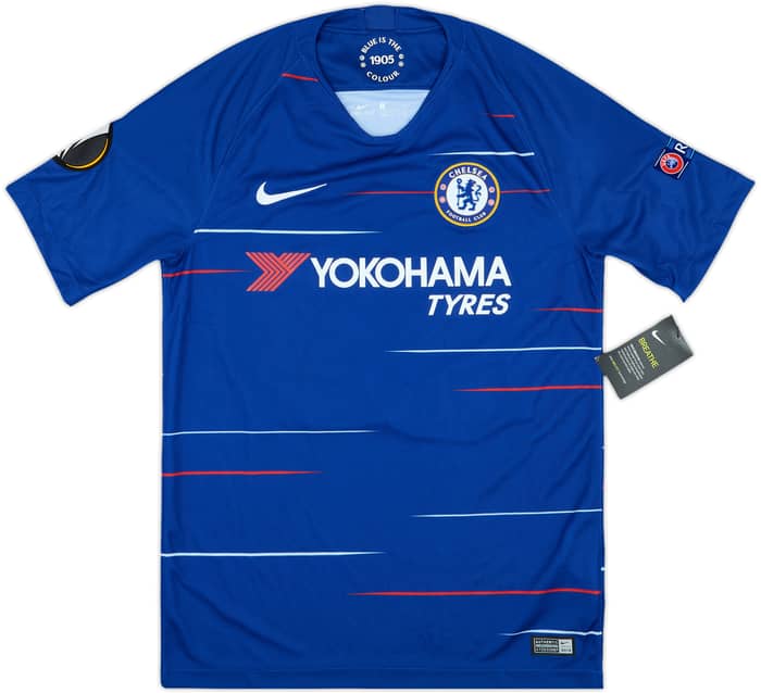 2018-19 Chelsea Signed Europa League Home Shirt Willian #22