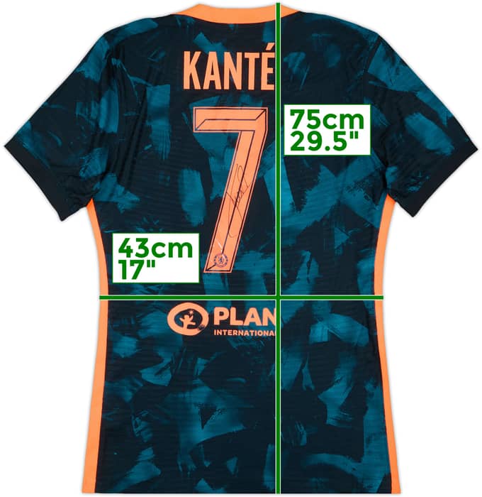 2021-22 Chelsea Player Issue Signed Third Shirt Kante #7 - 9/10 - (M)