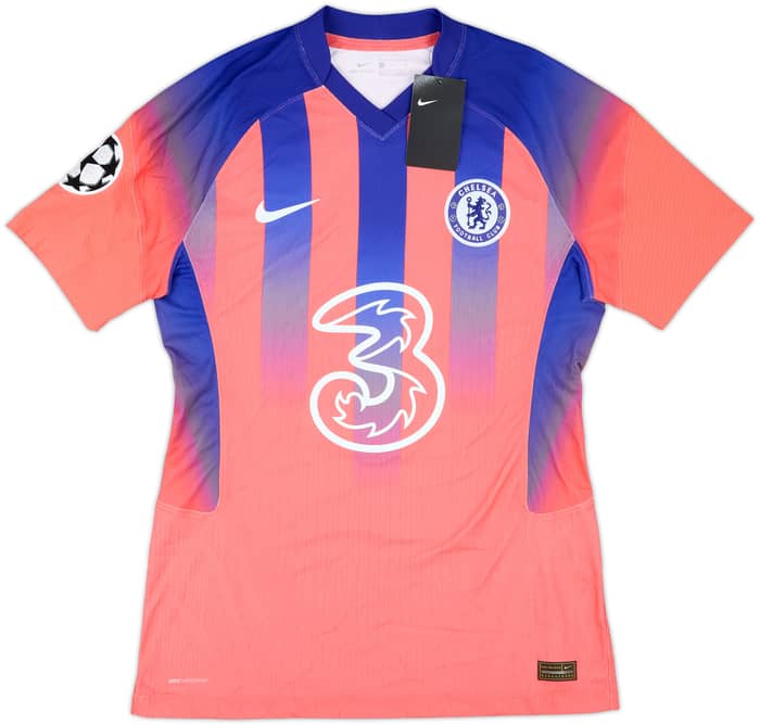 2020-21 Chelsea Player Issue Signed Champions League Third Shirt Mount #19