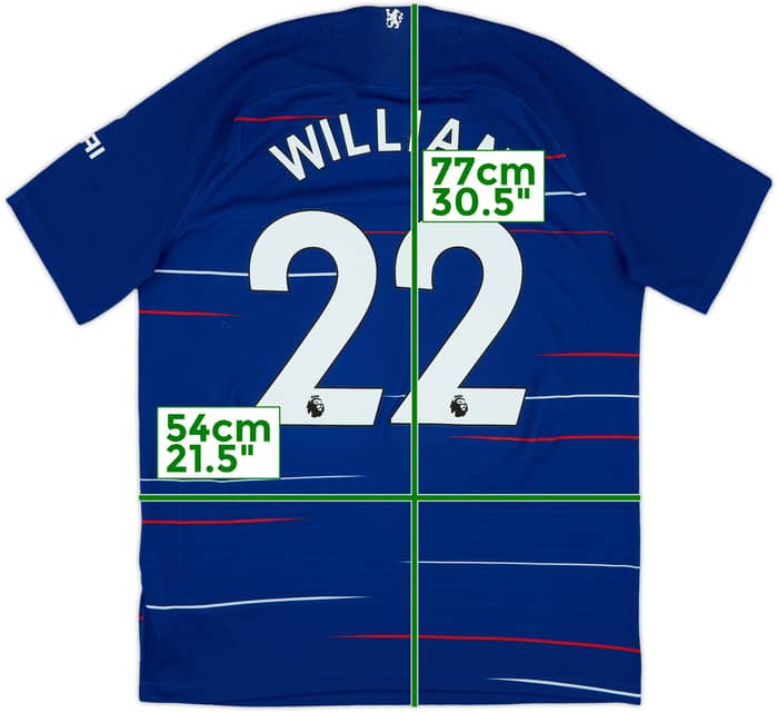 2018-19 Chelsea Authentic Home Shirt Willian #22 - 10/10 - (L)