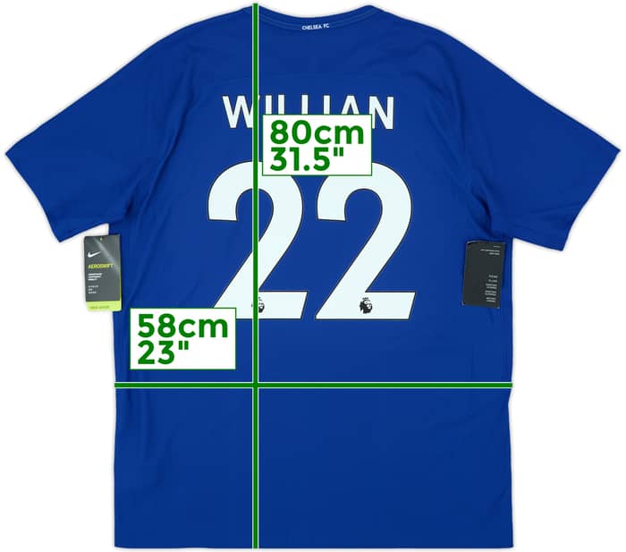 2017-18 Chelsea Player Issue Home Shirt Willian #22 (XL)