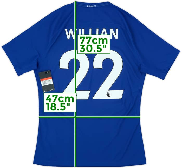 2017-18 Chelsea Player Issue Home Shirt Willian #22 (L)