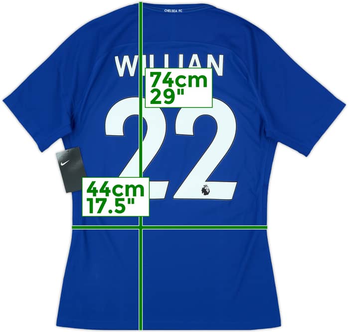 2017-18 Chelsea Player Issue Home Shirt Willian #22 (M)