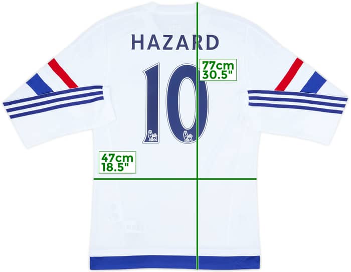 2015-16 Chelsea Player Issue Sample Away L/S Shirt Hazard #10 - 7/10 - (M)