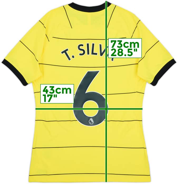 2021-22 Chelsea Authentic Away Shirt T.Silva #6 - 10/10 - (M)