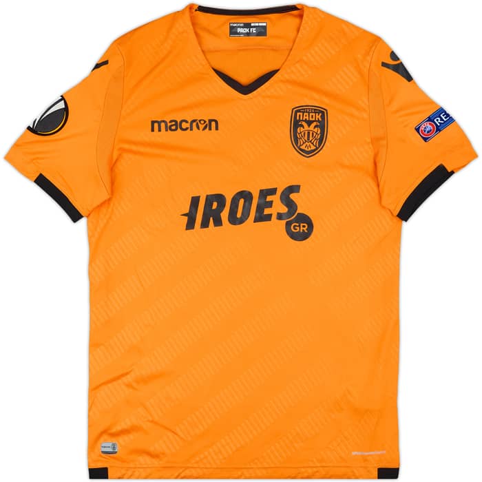 2018-19 PAOK Match Issue Europa League Third Shirt Shakhov #28