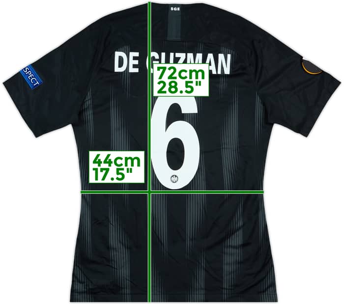 2018-19 Eintracht Frankfurt Match Issue Europa League Home Shirt De Guzman #6