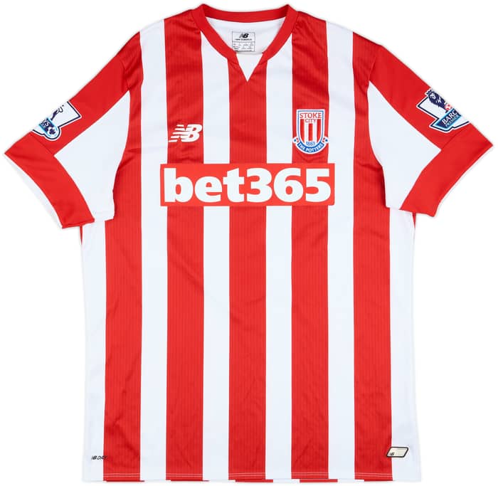 2015-16 Stoke City Match Issue Home Shirt Walters #19