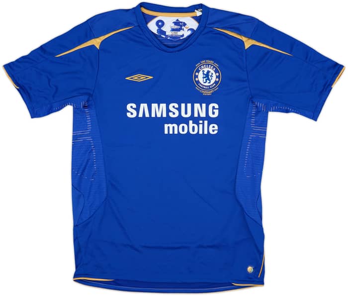 Camiseta de local centenario del Chelsea 2005-06 Drogba #15 - 8/10 - (XL.Niños)