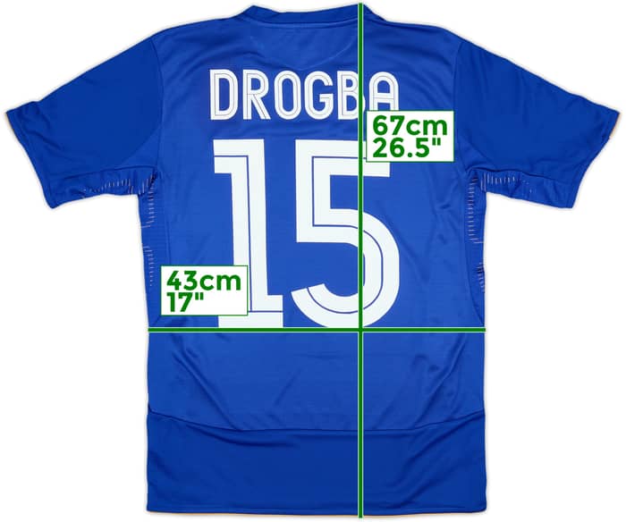 Camiseta de local centenario del Chelsea 2005-06 Drogba #15 - 8/10 - (XL.Niños)