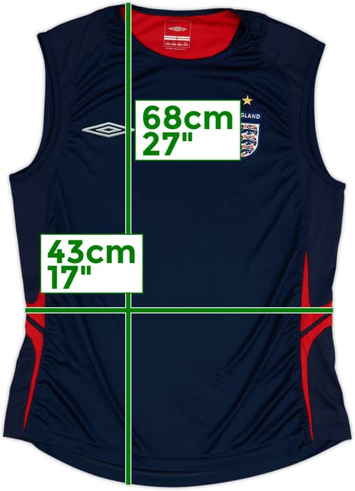 2006-07 England Umbro Training Vest - 9/10 - (L)