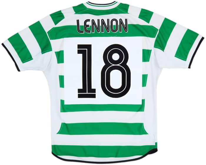 2001-03 Celtic Home Shirt Lennon #18 - 6/10 - (L)