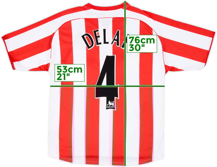 2005-07 Sunderland Home Shirt Delap #4 - 8/10 - (M)