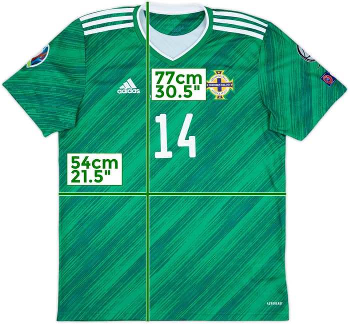 2019 Northern Ireland Player Issue Home Shirt #14 - 8/10 - (L)