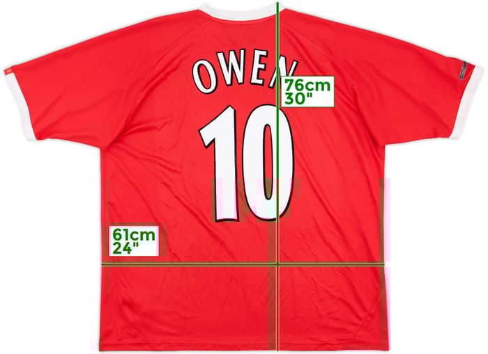 2001-03 Liverpool CL Shirt Owen #10 - 8/10 - (XXL)