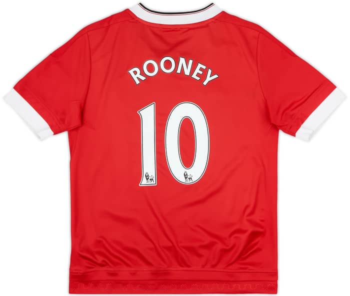 2015-16 Manchester United Home Shirt Rooney #10 - 8/10 - (M.Boys)