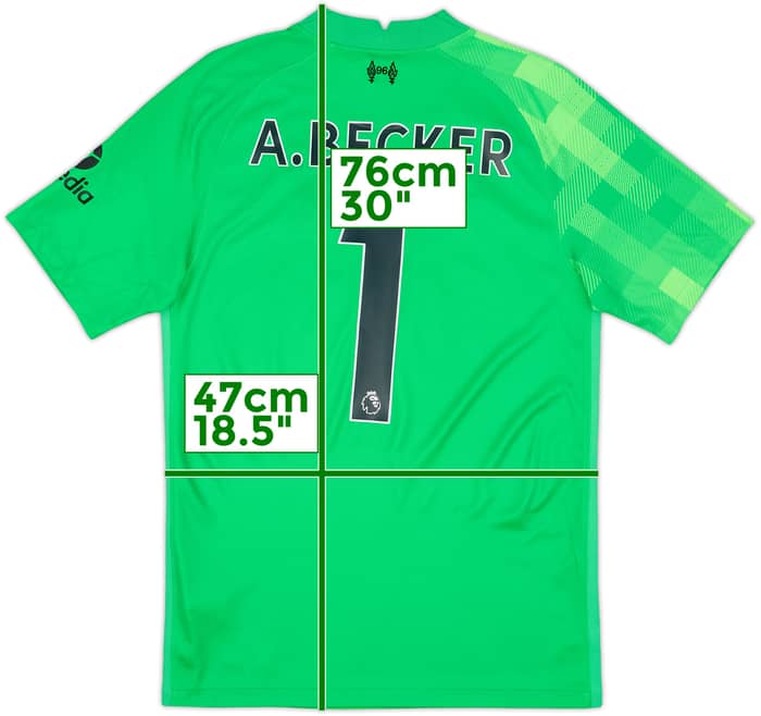 2021-22 Liverpool GK S/S Shirt A.Becker #1 - 10/10 - (S)