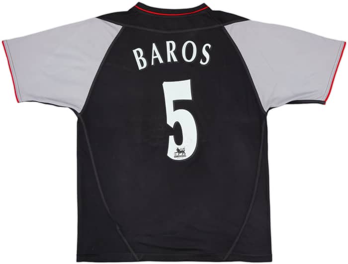 2002-04 Liverpool Away Shirt Baros #5 - 7/10 - (M)